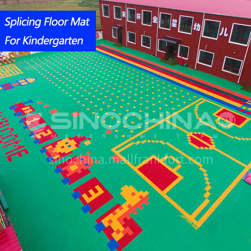 Kindergarten outdoor suspension floor splicing mat basketball court outdoor assembly sports floor plastic non-slip